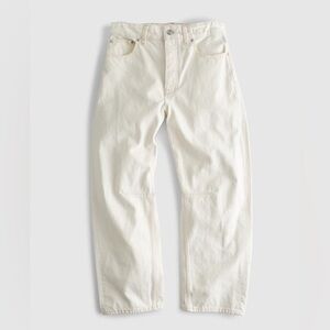 Madewell The Darted Barrel-Leg Jean Petite Size 25 in White